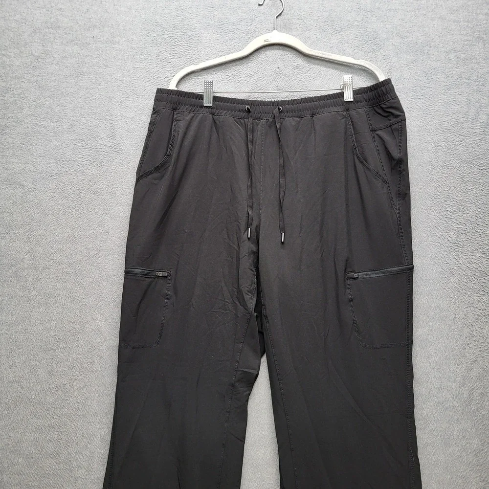 Eddie Bauer Women Pants 14 Black Sweatpants Fleece Lined Gorpcore 30